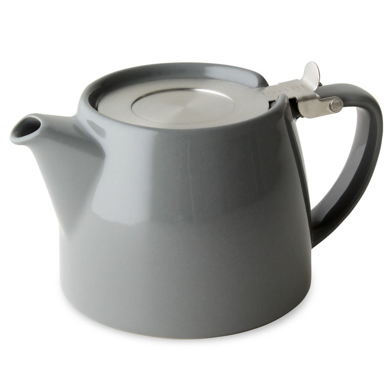 FORLIFE Stump Teapot with SLS Lid and Infuser, 18-Ounce, Gray - Image 1